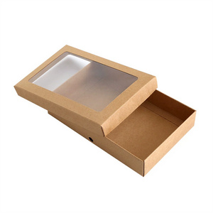 Custom Folding Kraft Paper Clothing Storage Packaging Boxes Underwear Paper Gift Box Packaging For Clothing