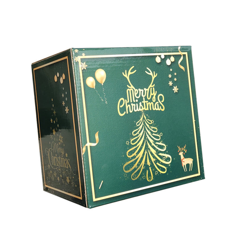 2020 Popular Luxury Christmas Gift Boxes For Cookies Decorative Christmas Candy Paper Packing Box