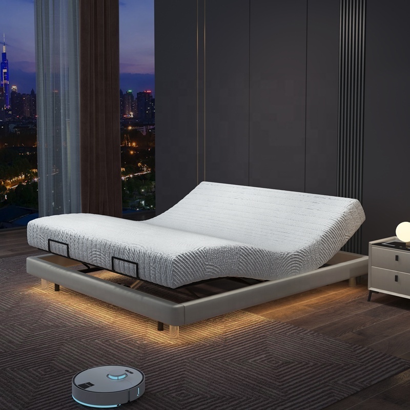 2024 New design bedroom automatic lifting double motor intelligent sleep bed can adjust the wholesale price of bed frame