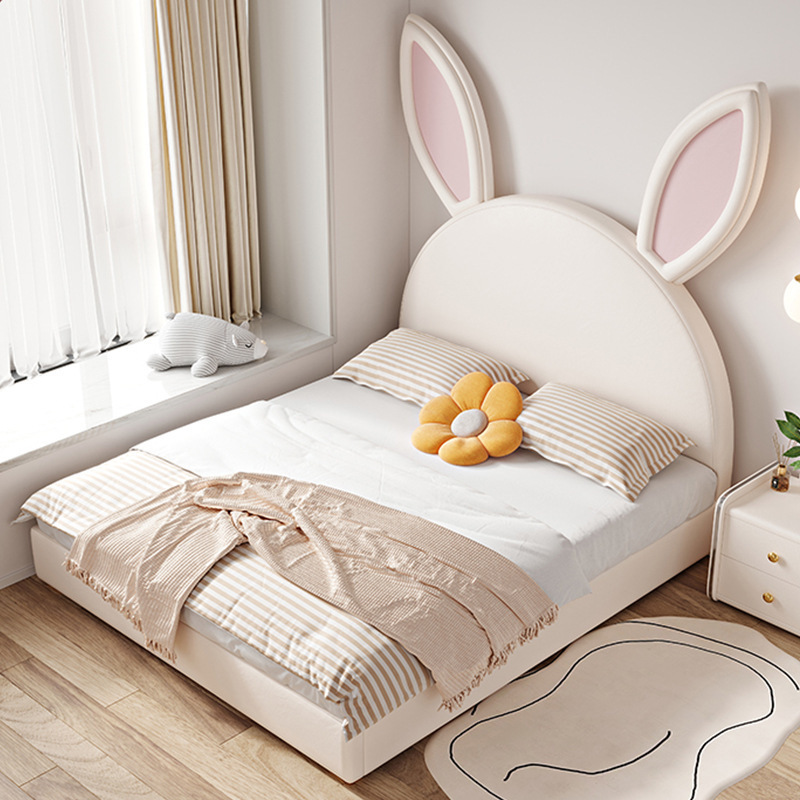 Comfortable Sleep Princess Bed Girls Nordic simple modern rabbit skin bed small bedroom kindergarten  children's bed