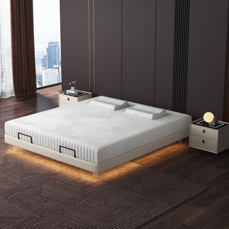 2024 New design bedroom automatic lifting double motor intelligent sleep bed can adjust the wholesale price of bed frame