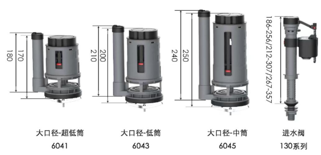 toilet tank fittings 3 inch Fill Flush Valves Dual Flush for sanitary ware toilet with high quality cheap price