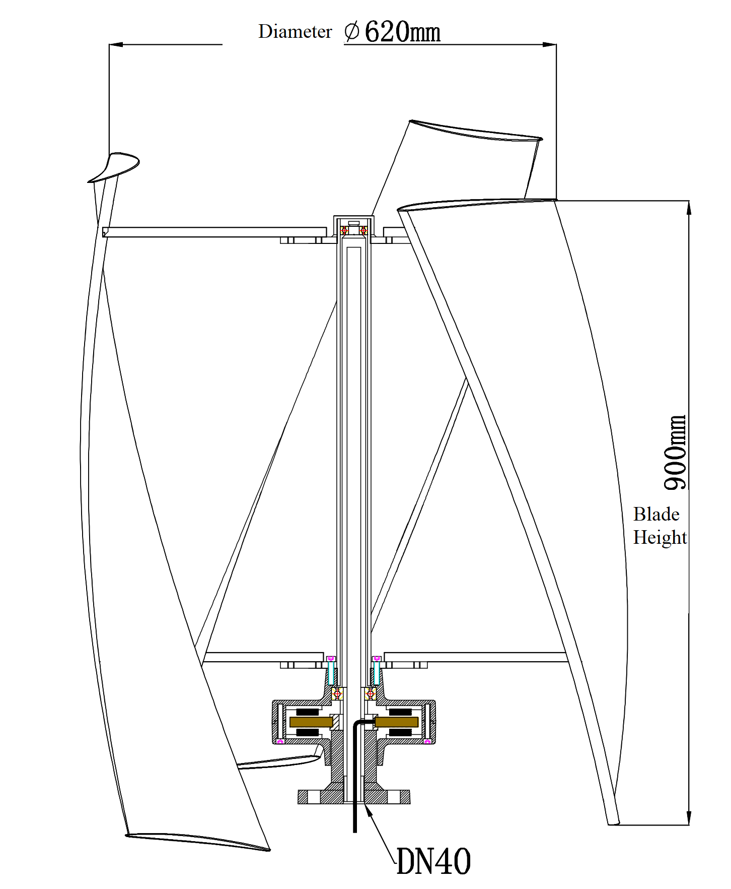 10 Years Warranty 1kw 2kw 3kw Vertical Wind Turbine 1kw Wind Generator Marine Ship Or Home Use