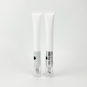 Small pipe diameter PE blank white Zinc alloy Electric Vibrating Massage eye cream tube packaging for dark circles