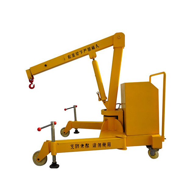 3 ton easy operation high quality firm jib hydraulic shop crane mobile lifting mini crane small crane portable