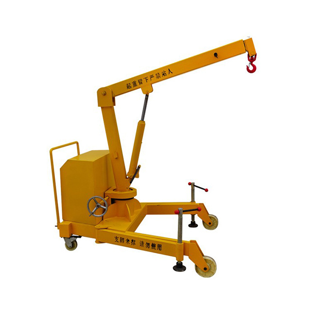 3 ton easy operation high quality firm jib hydraulic shop crane mobile lifting mini crane small crane portable