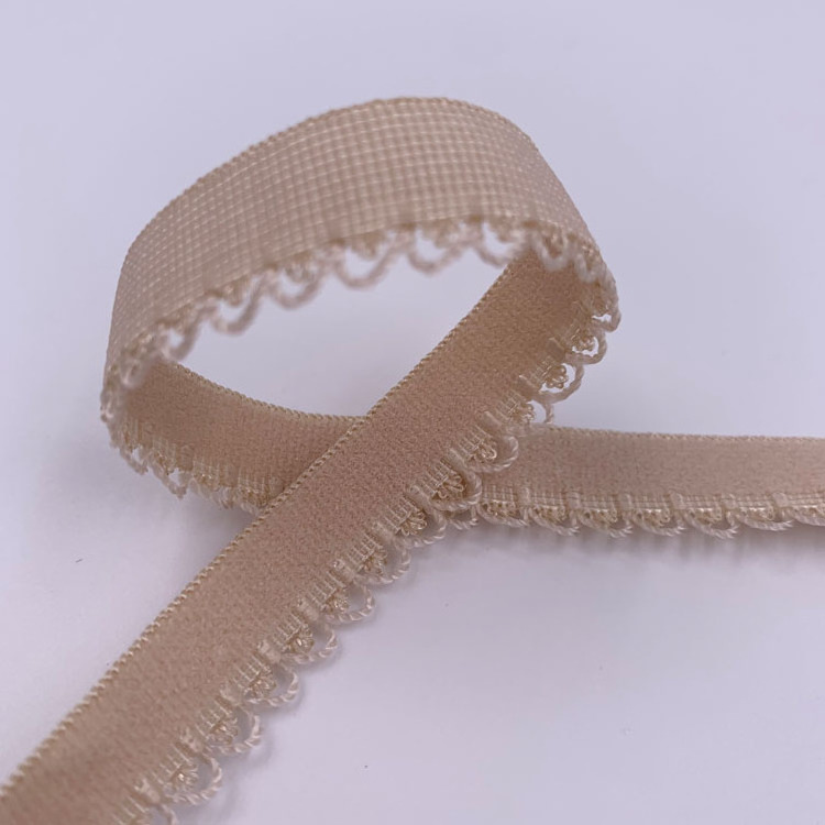 Wholesale bra underwear decor bud edge elastic webbing band nylon sewing plush stretch belt for garment underwear