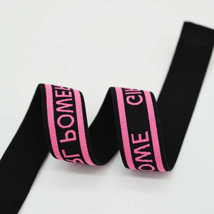 Nylon Logo Jacquard Elastic Waistband Webbing Strap Jacquard Stretch Webbing Band for Underwear Panties Headband