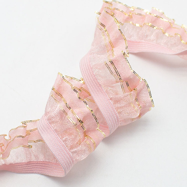 Garment accessories sewing glitter lace elastic webbing band clothes underwear dress elastic tape webbing belt lace