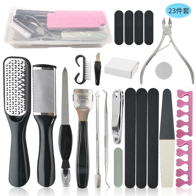 Spot Stainless Steel Foot File Set Dead Skin Removing Calluses Foot Grinder Household Rub Foot Board Pedicure Tool Set