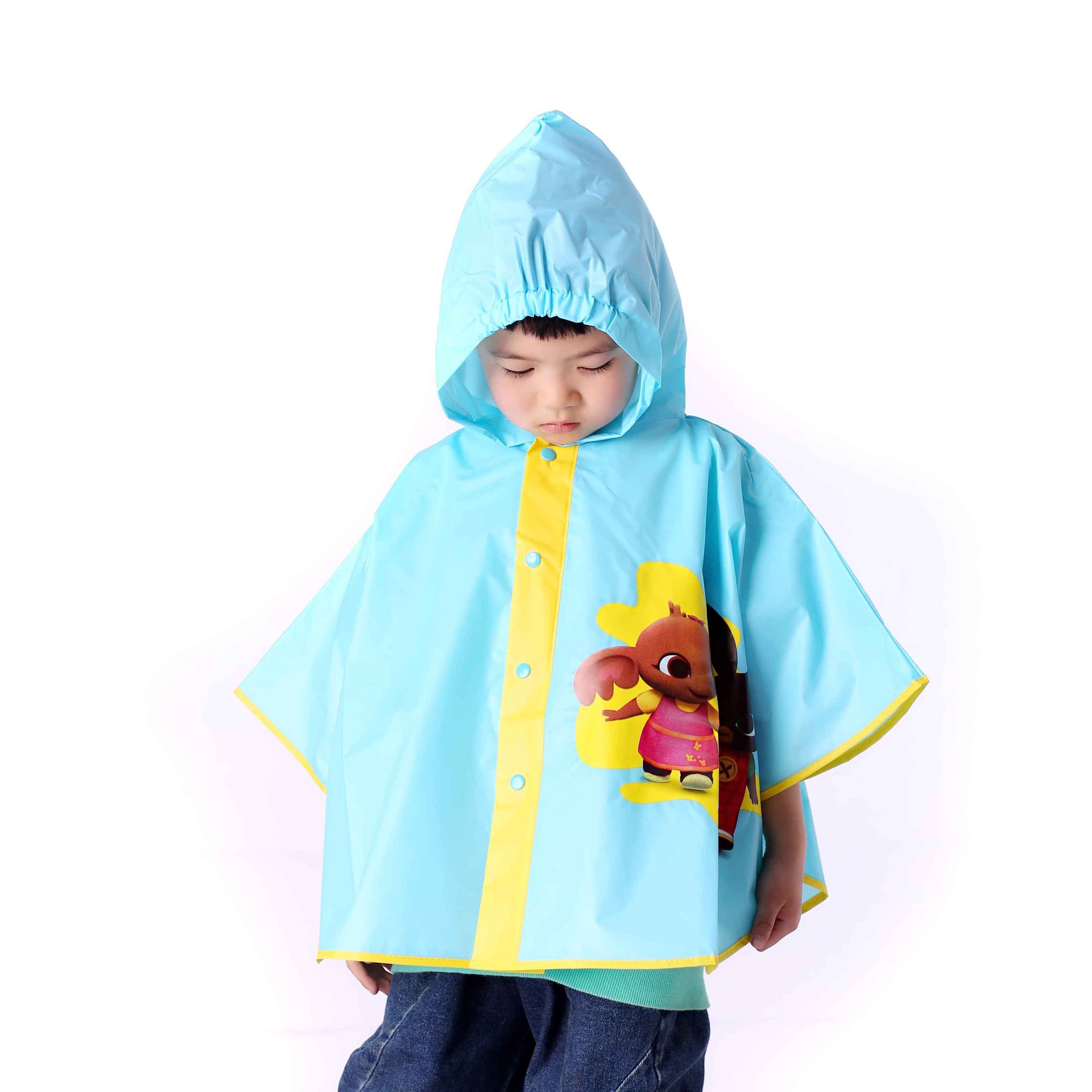 2023 Hot Selling PVC EVA Children  Cartoon Cute Amusement Park Reusable Emergency Custom Print Kids Rain Poncho Waterproof