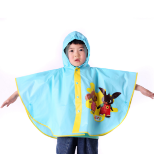 2023 Hot Selling PVC EVA Children  Cartoon Cute Amusement Park Reusable Emergency Custom Print Kids Rain Poncho Waterproof