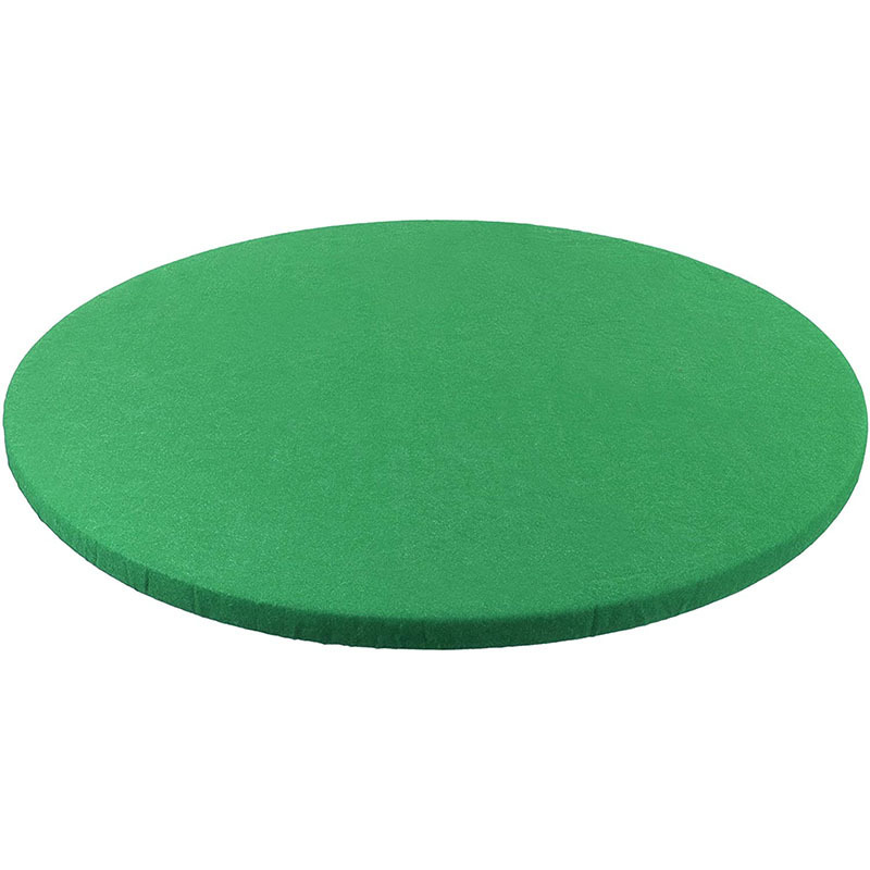 Round Game Table Cover Fitted Tablecloth - 36in to 48in Elastic Fit Felt Poker Table Cover Protector