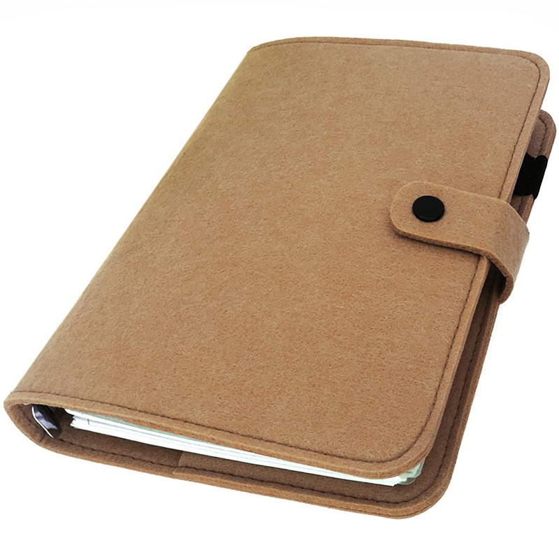 factory manufacturer bible felt travel diary 6 ring binder notebook cover made in China