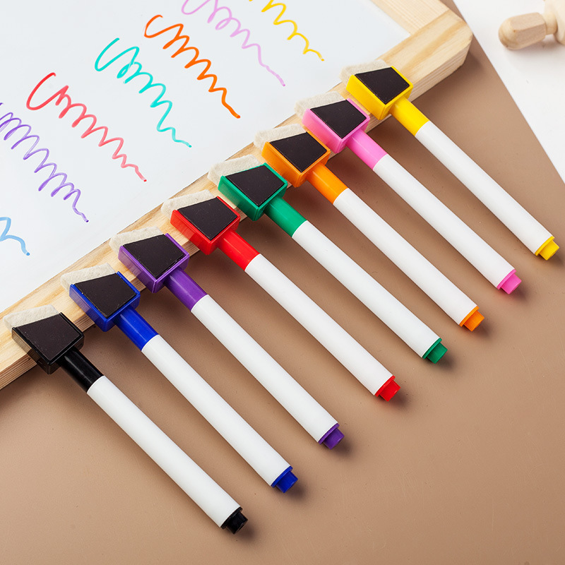 Custom Colorful Eco Erasable White Board PAINT Pens eraser Set Customized Dry Erase Whiteboard Markers For Whiteboard