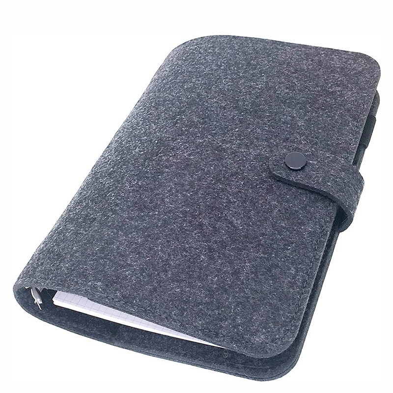 factory manufacturer bible felt travel diary 6 ring binder notebook cover made in China