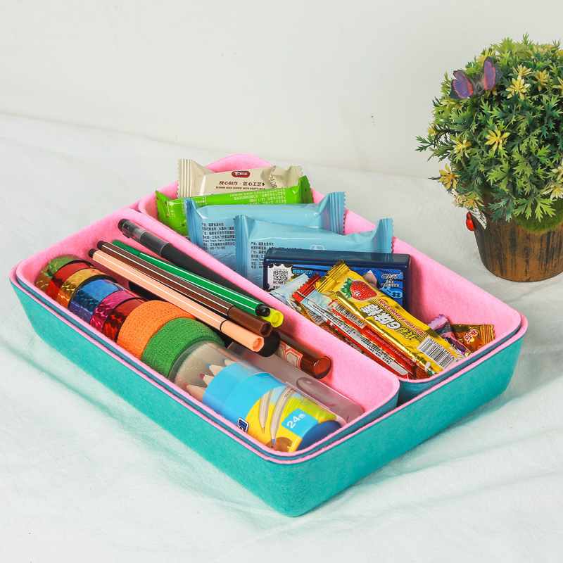 popular sliding wicker basket drawers clothing storage box underwear felt drawer organizer with high quality