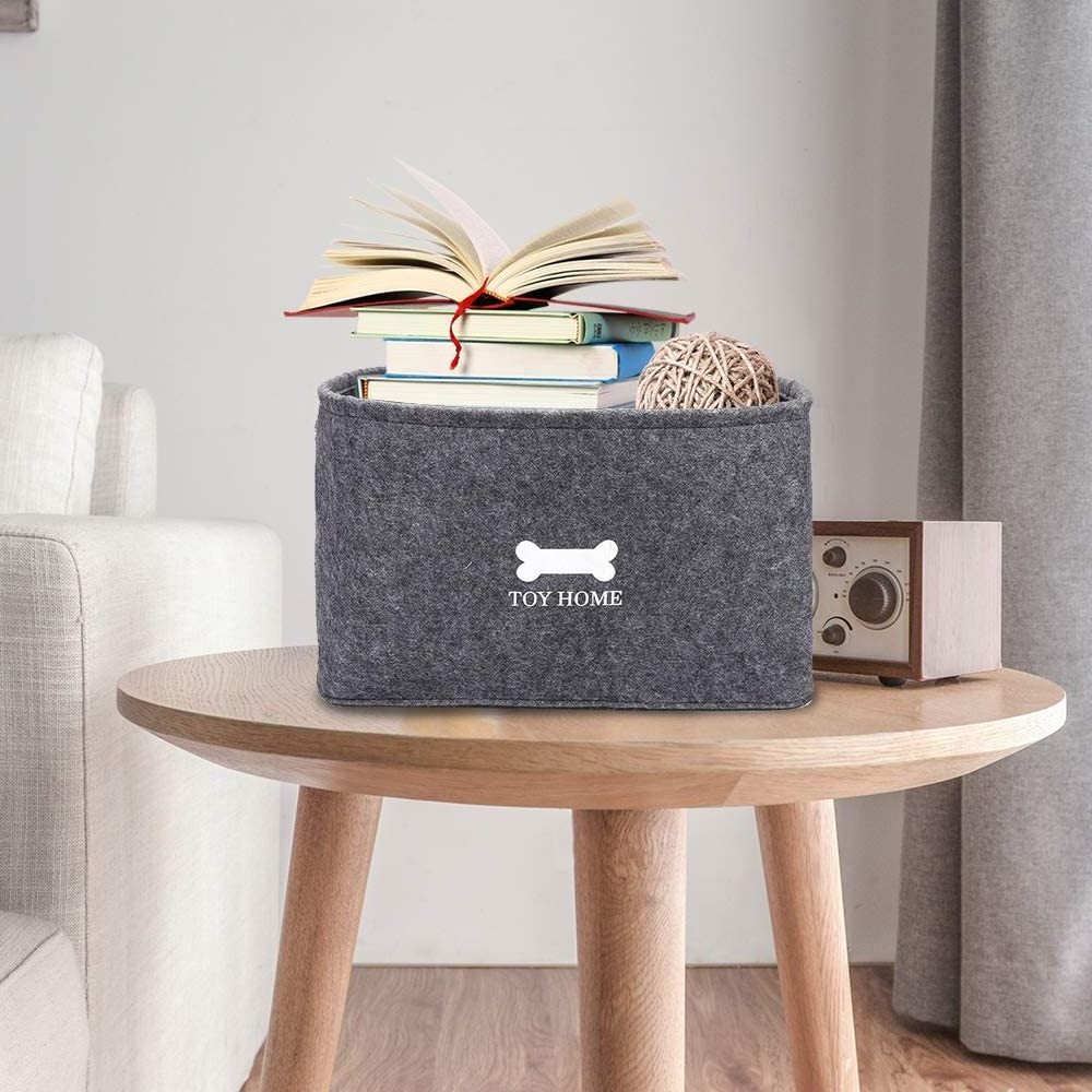 custom logo fabric storage cubes baby felt laundry organizer with high quality