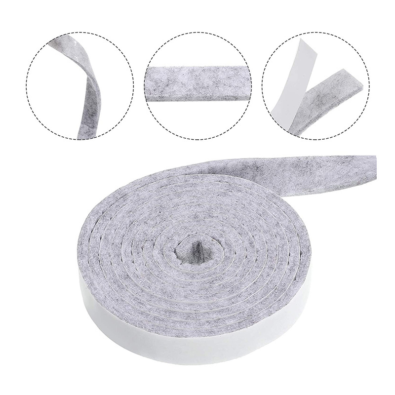 manufacturer's direct supply sheet adhesive back felt strip with sticker polyester non woven fabric