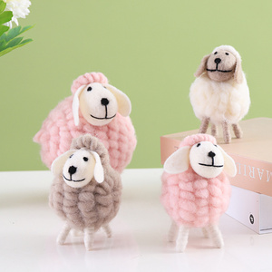 Three styles Festival ornament felt sheep handmade handicrafts decor items diy home decoration