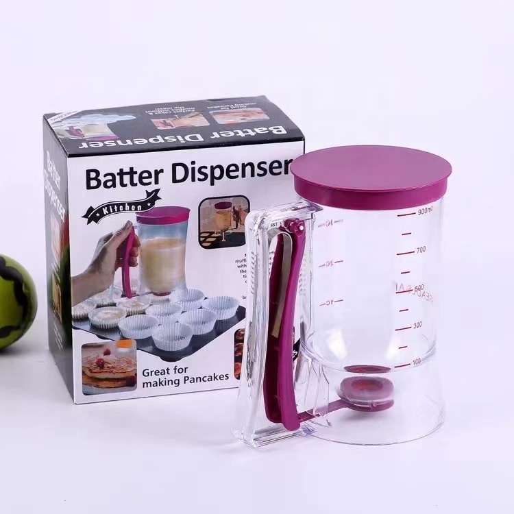 Baking Tools Plastic Commercial Manual Muffin Cupcake Waffle Dough Mixer Handheld Crepe Cake Pancake Batter Dispenser