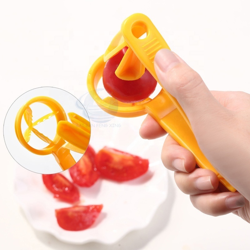 Kitchen Gadget No Blade Safety Grape Cutter Cherry Baby Tomatoes Strawberry Slicer For Fruits And Vegetables Salad Cutter