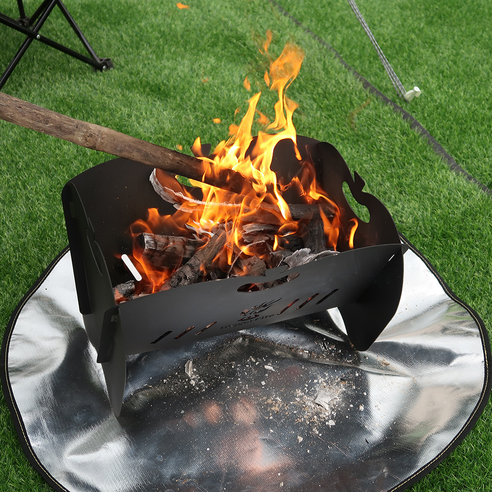 Customize Round High Temp Fire Pit Mat for Deck Fireproof Mat Under Grill Mat BBQ Heat Shield Ember