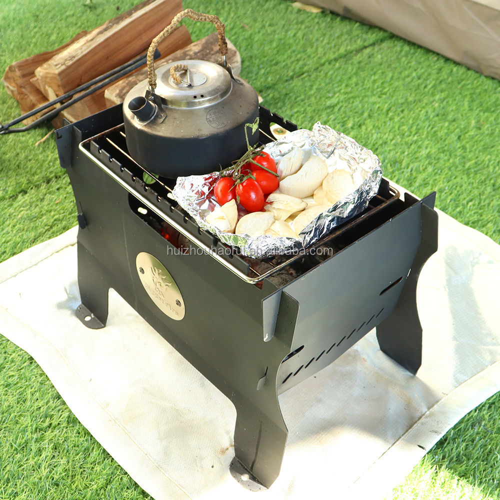 Custom Portable Metal Tabletop Fire Pit Outdoor Camping Propane Or Wood Burning BBQ Fire Pit