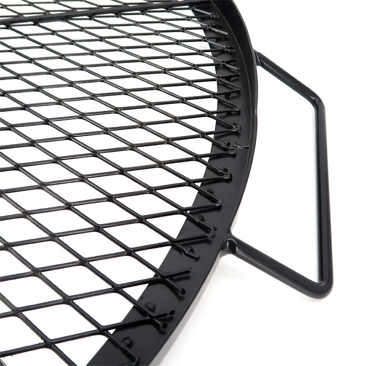 Outdoor Heavy Duty Fire Pit Round Grill BBQ Cooking Grate