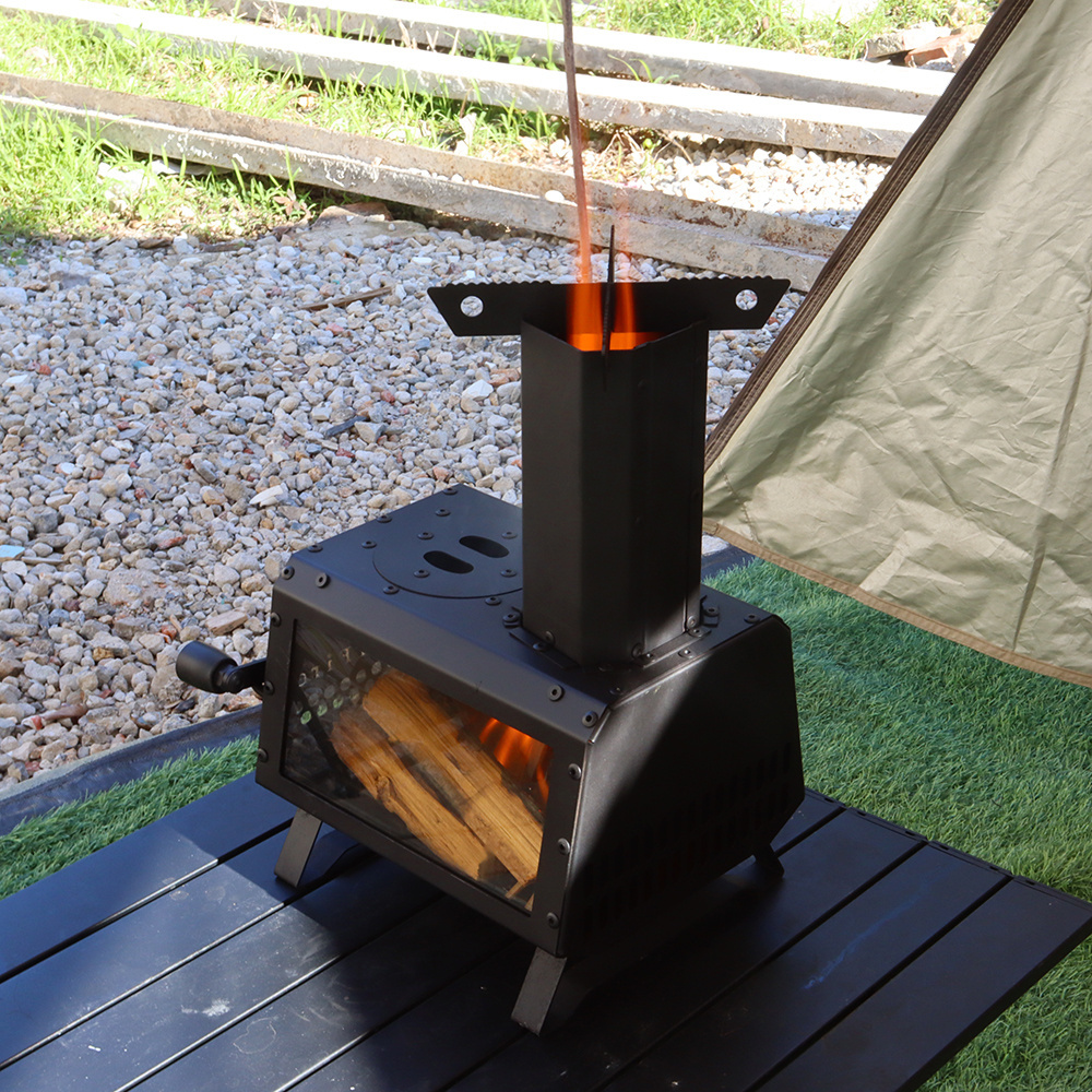 Wholesale Eco-friendly Multi Fuel Camping Portable Folding Mini Wood Stove Reusable Stainless Steel Cooking Rocket Stove