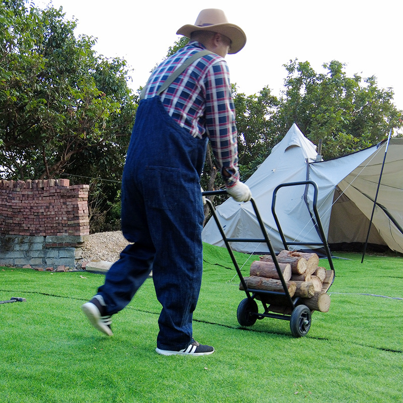 Outdoor Firewood Rack Tool Log Carrier Rolling Cart Log Rack With Wheels Log Holder Cart