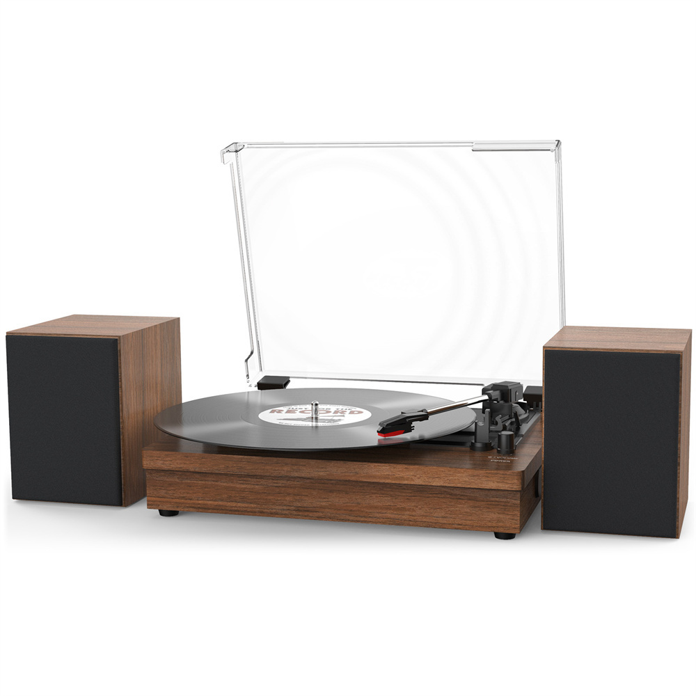 External 2 High quality sound speakers Hot selling player Bluetooth portable vinyl turntable recorder