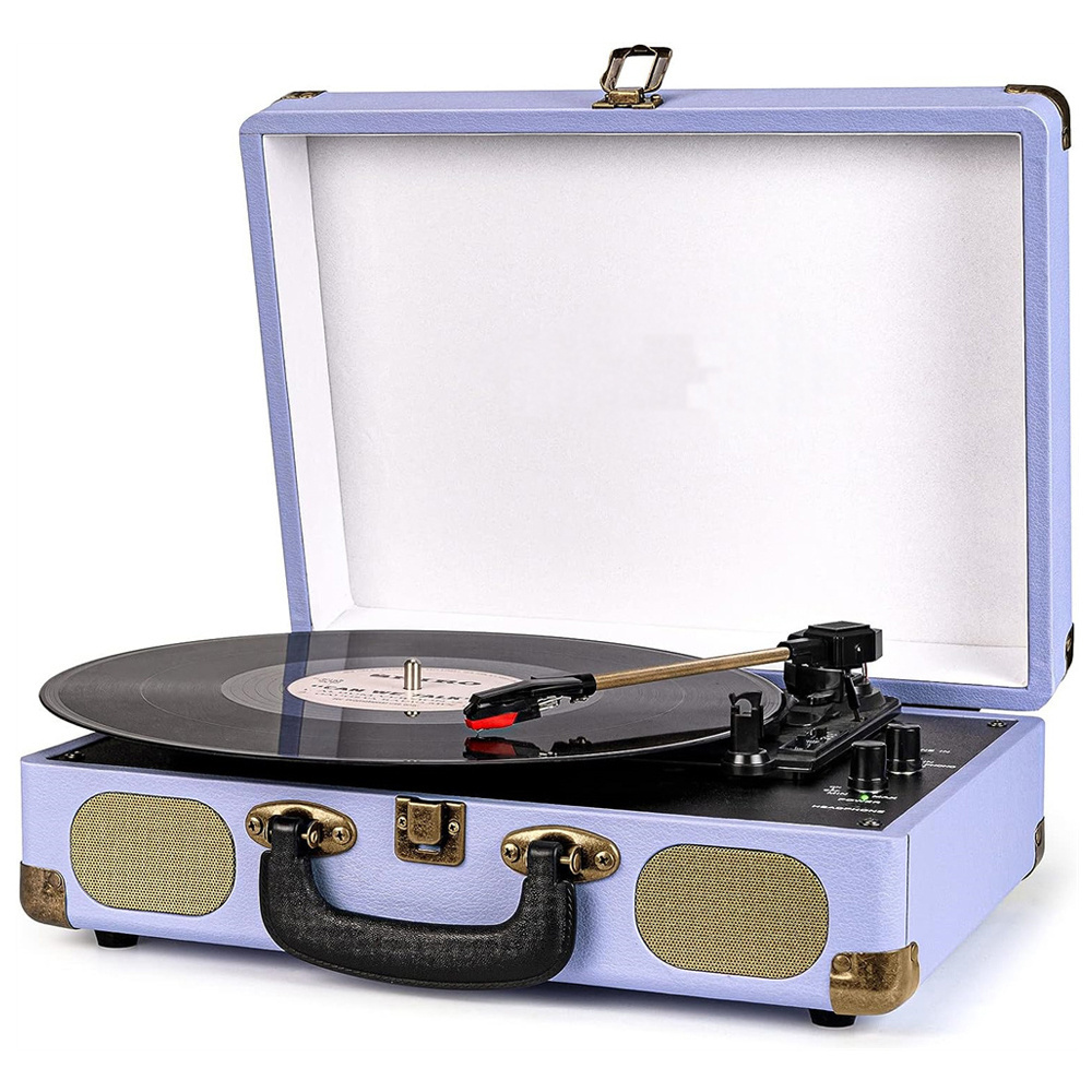 Retro vinyl lp turntable record player suitcase cassette recorders & players