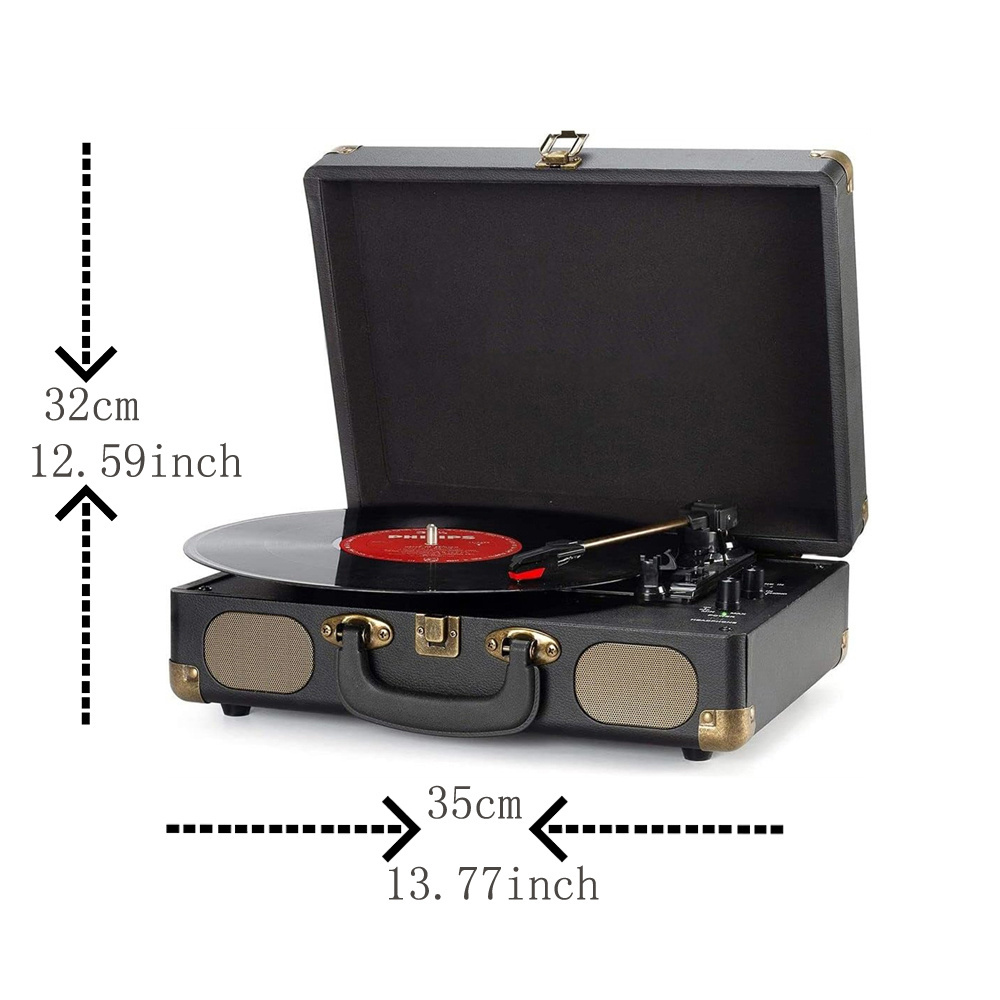 Retro vinyl lp turntable record player suitcase cassette recorders & players