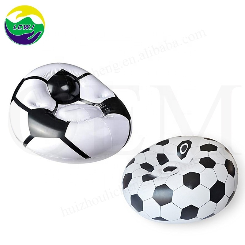 LC OEM Island Novelty Inflatable Sofa Chair Soccer Ball couch