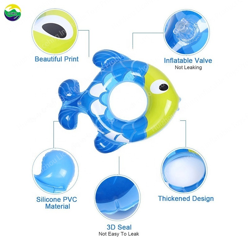 Fish Pool Float Inflatable Float Tube Ring Durable Pool Float Swimming Water Raft  Outerdoor Pool Party Lounge