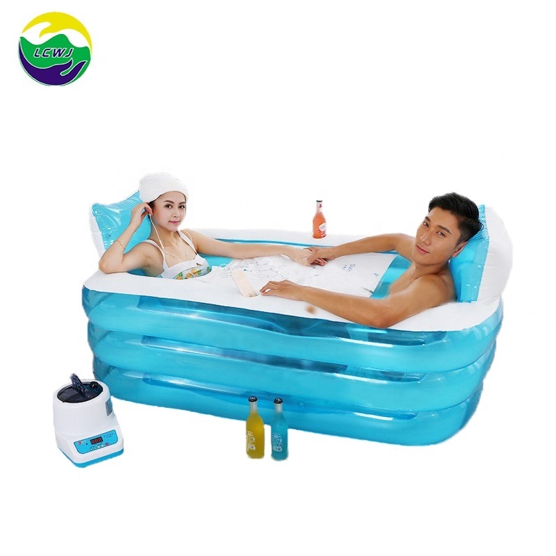 LC cheap inflatable swimming pool wtih cover for adult folding portable swimming pools indoor above ground spa bathtub