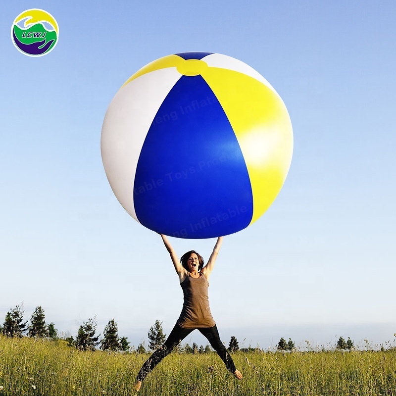 LC Wholesale Custom Printed Jumbo PVC Rubber Beach Ball/Promotional Inflatable Large Giant Plastic Beach Ball