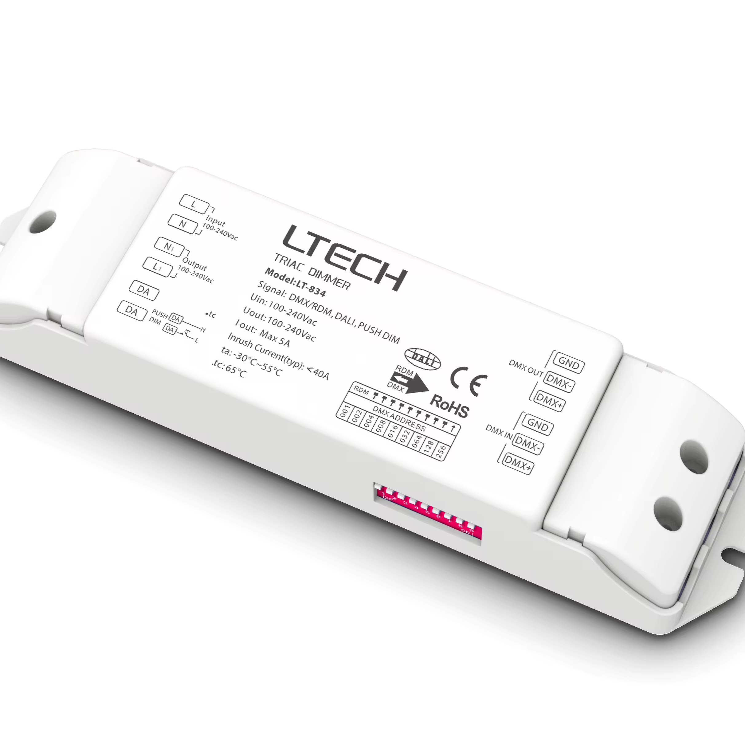 LTECH LT-834 DALI to triac Dimming Module Dmx to Phase-cut Dimming Push Dim to Phase-cut Dimming dali transfer to triac