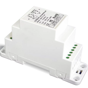 LTECH DIN-711-12A 12-24v 0-10v dimmer driver 010v dimmer controller push dim controller DIN-Rail 1-10V LED Dimming Driver