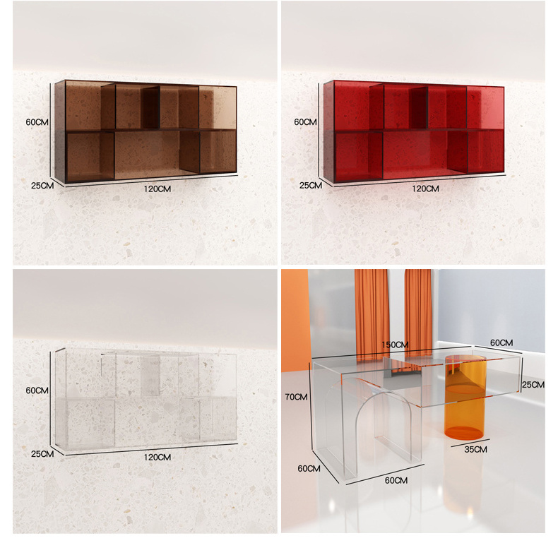 Customized Acrylic Wall Hanging Display Box Wall Frame Waterproof Suspension Shoe Display Shelf