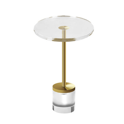 Modern Acrylic Coffee Table  Living Room Furniture Luxury Gold Stainless Steel Side Table Factory Wholesale Small Round Table