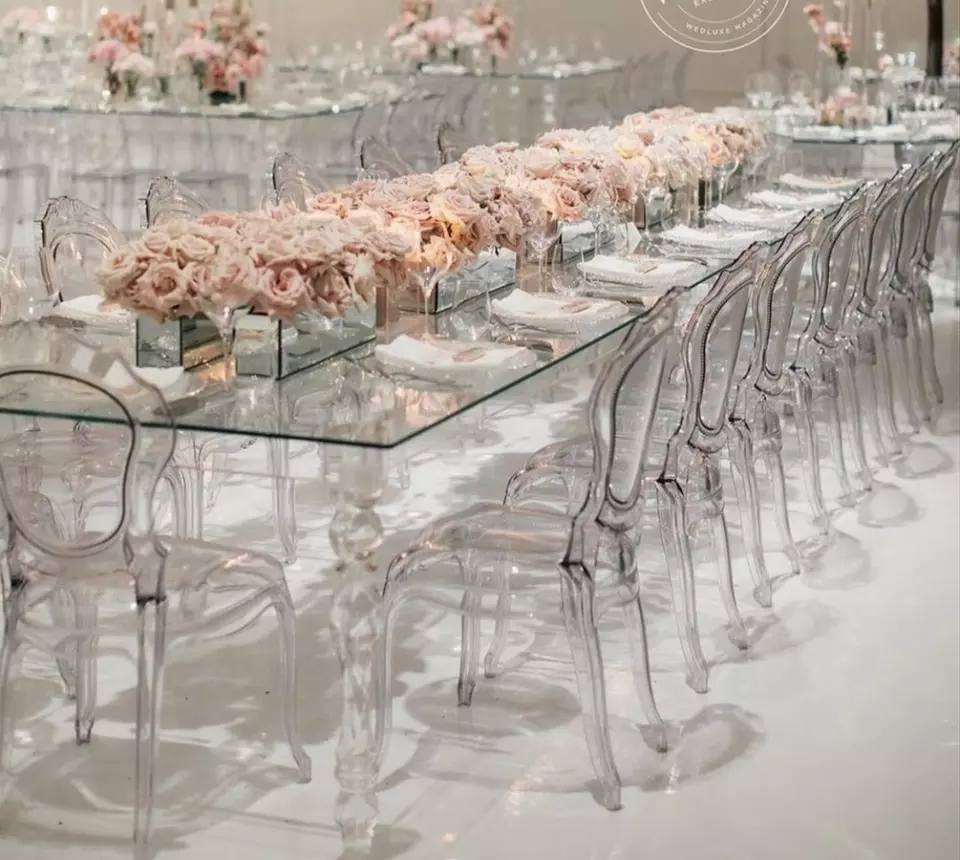 Clear Acrylic Dining Table Acrylic Wedding Desks Glasstop Table Crystal Hotel Acrylic Wedding Table