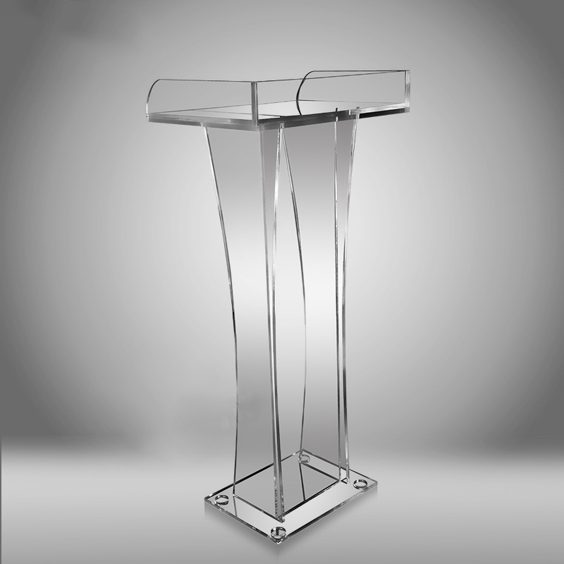 Customized High Quality Acrylic Podium Company College School Meeting Conference Hall Lecture Speech Presentation Acrylic Church