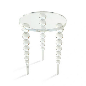 Transparent Round Glass Tea Table Bed Side Ethiopian CoffeeTable Aethiopian Acrylic Coffee Tables