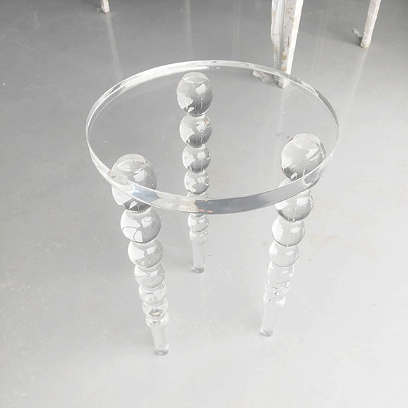 Transparent Round Glass Tea Table Bed Side Ethiopian CoffeeTable Aethiopian Acrylic Coffee Tables