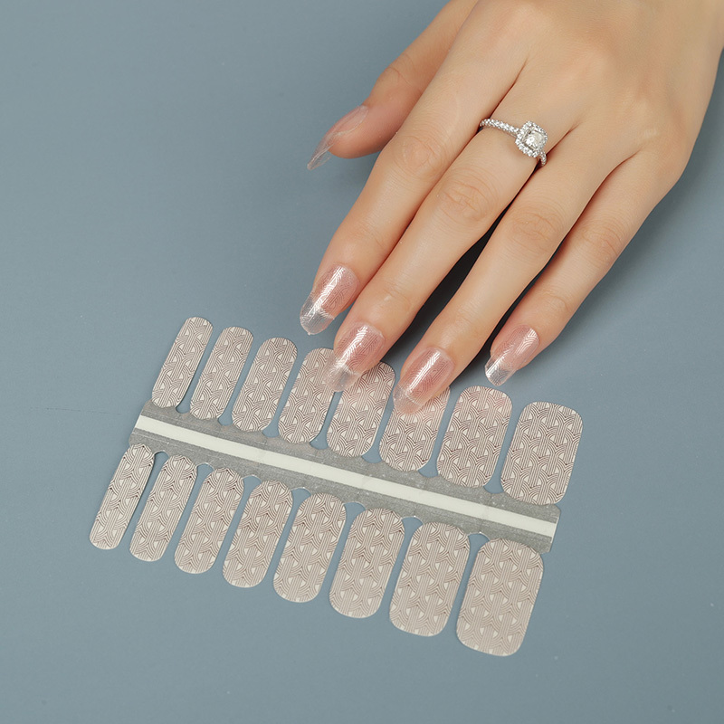 Light gel nail wraps home diy nail salon nail wraps