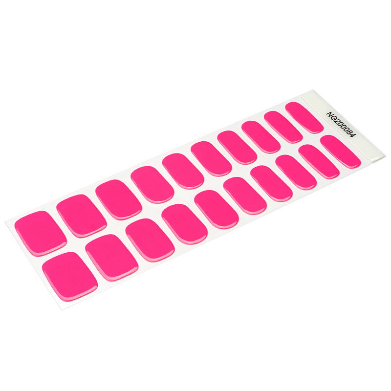 Huizi Uv gel hot selling long lasting full gel nail sticker  semi cured gel nail wraps Press On Nails/Tiktok