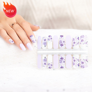 Nail Art Manufacturer Colorful Nail Foil Sticker Art Flower Nail Wraps Sticker Manicure Decals