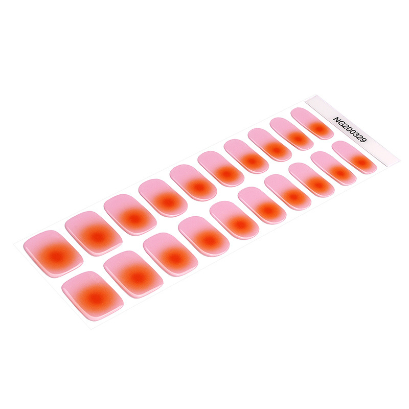 Artificial nail semi cured nail wraps gel  press nail glue